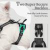 imagerabbitgoo Dog Harness NoPull Pet Harness with 2 Leash Clips Adjustable Soft Padded Dog Vest Reflective NoChoke Pet Oxford Vest with Easy Control Handle for Large Dogs Purple LGray