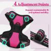 imagerabbitgoo Dog Harness NoPull Pet Harness with 2 Leash Clips Adjustable Soft Padded Dog Vest Reflective NoChoke Pet Oxford Vest with Easy Control Handle for Large Dogs Purple LHot Pink