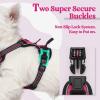 imagerabbitgoo Dog Harness NoPull Pet Harness with 2 Leash Clips Adjustable Soft Padded Dog Vest Reflective NoChoke Pet Oxford Vest with Easy Control Handle for Large Dogs Purple LHot Pink