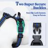 imagerabbitgoo Dog Harness NoPull Pet Harness with 2 Leash Clips Adjustable Soft Padded Dog Vest Reflective NoChoke Pet Oxford Vest with Easy Control Handle for Large Dogs Purple LCheckered Blue