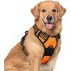 imagerabbitgoo Dog Harness NoPull Pet Harness with 2 Leash Clips Adjustable Soft Padded Dog Vest Reflective NoChoke Pet Oxford Vest with Easy Control Handle for Large Dogs Purple LOrange