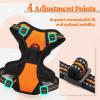 imagerabbitgoo Dog Harness NoPull Pet Harness with 2 Leash Clips Adjustable Soft Padded Dog Vest Reflective NoChoke Pet Oxford Vest with Easy Control Handle for Large Dogs Purple LOrange