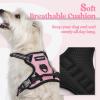 imagerabbitgoo Dog Harness NoPull Pet Harness with 2 Leash Clips Adjustable Soft Padded Dog Vest Reflective NoChoke Pet Oxford Vest with Easy Control Handle for Large Dogs Purple LPink