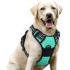 imagerabbitgoo Dog Harness NoPull Pet Harness with 2 Leash Clips Adjustable Soft Padded Dog Vest Reflective NoChoke Pet Oxford Vest with Easy Control Handle for Large Dogs Purple LTurquoise