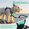imagerabbitgoo Dog Harness NoPull Pet Harness with 2 Leash Clips Adjustable Soft Padded Dog Vest Reflective NoChoke Pet Oxford Vest with Easy Control Handle for Large Dogs Purple LTurquoise