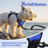 imagerabbitgoo Dog Harness NoPull Pet Harness with 2 Leash Clips Adjustable Soft Padded Dog Vest Reflective NoChoke Pet Oxford Vest with Easy Control Handle for Large Dogs Purple LDazzling Blue