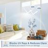 imagerabbitgoo Frosted Glass Window Privacy Film No Glue AntiGlare Heat Blocking Easy to Install Renter Friendly Removable Opaque Bathroom Window Clings for Glass 175 by 787 inch