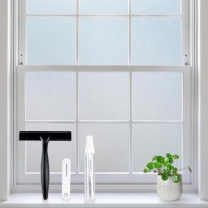 imagerabbitgoo Blackout Window Film 100 Light Blocking Static Cling No Glue Easy Install Removable Room Darkening Window Cover for Daytime Sleep Bedroom Nursery Home Theater 175 by 787 inchFrosted White
