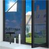 imagerabbitgoo One Way Window Privacy Film Tint with 3 Tools for Home Sun Heat UV Blocking Control Reflective Adhesive Mirror Tint See Out Not in Office Door Covering Silver 175 x 787 inchesBlue Silver
