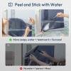 imagerabbitgoo One Way Window Privacy Film Tint with 3 Tools for Home Sun Heat UV Blocking Control Reflective Adhesive Mirror Tint See Out Not in Office Door Covering Silver 175 x 787 inchesBlue Silver