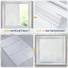 image:imagerabbitgoo Window Privacy Film Frosted Glass Privacy Film Window Frosting Cling for Glass Non Adhesive Static Cling Front Door Covring AntiUV Reeded Blinds Sticker Striped Pattern 175 x 787Pure Stripe