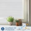 image:imagerabbitgoo Window Privacy Film Frosted Glass Privacy Film Window Frosting Cling for Glass Non Adhesive Static Cling Front Door Covring AntiUV Reeded Blinds Sticker Striped Pattern 175 x 787Blindsliked