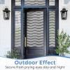 image:imagerabbitgoo Window Privacy Film Frosted Glass Privacy Film Window Frosting Cling for Glass Non Adhesive Static Cling Front Door Covring AntiUV Reeded Blinds Sticker Striped Pattern 175 x 787Wave Pattern