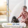 image:imagerabbitgoo Window Privacy Film Frosted Glass Privacy Film Window Frosting Cling for Glass Non Adhesive Static Cling Front Door Covring AntiUV Reeded Blinds Sticker Striped Pattern 175 x 787Pure Stripe