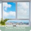 image:imagerabbitgoo Window Privacy Film Frosted Glass Privacy Film Window Frosting Cling for Glass Non Adhesive Static Cling Front Door Covring AntiUV Reeded Blinds Sticker Striped Pattern 175 x 787Classic Stripe