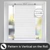 image:imagerabbitgoo Window Privacy Film Frosted Glass Privacy Film Window Frosting Cling for Glass Non Adhesive Static Cling Front Door Covring AntiUV Reeded Blinds Sticker Striped Pattern 175 x 787Matte White