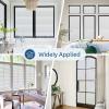 image:imagerabbitgoo Window Privacy Film Frosted Glass Privacy Film Window Frosting Cling for Glass Non Adhesive Static Cling Front Door Covring AntiUV Reeded Blinds Sticker Striped Pattern 175 x 787Blindsliked