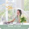 image:imagerabbitgoo Window Privacy Film Frosted Glass Privacy Film Window Frosting Cling for Glass Non Adhesive Static Cling Front Door Covring AntiUV Reeded Blinds Sticker Striped Pattern 175 x 787Classic Stripe