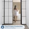 image:imagerabbitgoo Window Privacy Film Frosted Glass Privacy Film Window Frosting Cling for Glass Non Adhesive Static Cling Front Door Covring AntiUV Reeded Blinds Sticker Striped Pattern 175 x 787Blindsliked