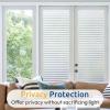 image:imagerabbitgoo Window Privacy Film Frosted Glass Privacy Film Window Frosting Cling for Glass Non Adhesive Static Cling Front Door Covring AntiUV Reeded Blinds Sticker Striped Pattern 175 x 787Pure Stripe