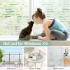image:imagerabbitgoo Window Privacy Film Frosted Glass Privacy Film Window Frosting Cling for Glass Non Adhesive Static Cling Front Door Covring AntiUV Reeded Blinds Sticker Striped Pattern 175 x 787Classic Stripe
