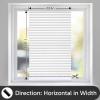 image:imagerabbitgoo Window Privacy Film Frosted Glass Privacy Film Window Frosting Cling for Glass Non Adhesive Static Cling Front Door Covring AntiUV Reeded Blinds Sticker Striped Pattern 175 x 787Matte White