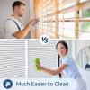 image:imagerabbitgoo Window Privacy Film Frosted Glass Privacy Film Window Frosting Cling for Glass Non Adhesive Static Cling Front Door Covring AntiUV Reeded Blinds Sticker Striped Pattern 175 x 787Blindsliked