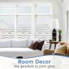 image:imagerabbitgoo Window Privacy Film Frosted Glass Privacy Film Window Frosting Cling for Glass Non Adhesive Static Cling Front Door Covring AntiUV Reeded Blinds Sticker Striped Pattern 175 x 787Wave Pattern