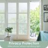 image:imagerabbitgoo Window Privacy Film Frosted Glass Privacy Film Window Frosting Cling for Glass Non Adhesive Static Cling Front Door Covring AntiUV Reeded Blinds Sticker Striped Pattern 175 x 787Classic Stripe