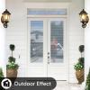 image:imagerabbitgoo Window Privacy Film Frosted Glass Privacy Film Window Frosting Cling for Glass Non Adhesive Static Cling Front Door Covring AntiUV Reeded Blinds Sticker Striped Pattern 175 x 787Matte White