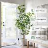 image:imagerabbitgoo Window Privacy Film Frosted Glass Privacy Film Window Frosting Cling for Glass Non Adhesive Static Cling Front Door Covring AntiUV Reeded Blinds Sticker Striped Pattern 175 x 787Classic Stripe