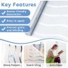 image:imagerabbitgoo Window Privacy Film Frosted Glass Privacy Film Window Frosting Cling for Glass Non Adhesive Static Cling Front Door Covring AntiUV Reeded Blinds Sticker Striped Pattern 175 x 787Wave Pattern