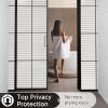 image:imagerabbitgoo Window Privacy Film Frosted Glass Privacy Film Window Frosting Cling for Glass Non Adhesive Static Cling Front Door Covring AntiUV Reeded Blinds Sticker Striped Pattern 175 x 787Matte White