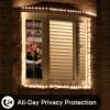 image:imagerabbitgoo Window Privacy Film Frosted Glass Privacy Film Window Frosting Cling for Glass Non Adhesive Static Cling Front Door Covring AntiUV Reeded Blinds Sticker Striped Pattern 175 x 787Matte White
