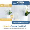 image:imagerabbitgoo Window Privacy Film Frosted Glass Privacy Film Window Frosting Cling for Glass Non Adhesive Static Cling Front Door Covring AntiUV Reeded Blinds Sticker Striped Pattern 175 x 787Pure Stripe