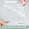 image:imagerabbitgoo Window Privacy Film Frosted Glass Privacy Film Window Frosting Cling for Glass Non Adhesive Static Cling Front Door Covring AntiUV Reeded Blinds Sticker Striped Pattern 175 x 787Classic Stripe