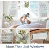image:imagerabbitgoo Window Privacy Film Stained Glass Window Film Decorative Stickers Removable UV Sun Blocking Clings Door Coverings Diamond Pattern175 x 787 InchesPrism