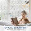 image:imagerabbitgoo Window Privacy Film Stained Glass Window Film Decorative Stickers Removable UV Sun Blocking Clings Door Coverings Diamond Pattern175 x 787 InchesPrism