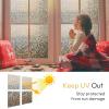 image:imagerabbitgoo Window Privacy Film with Installation Tools Stained Glass Window Film Rainbow Prism Decorative Glass Clings for Home Decor Static Cling Covering Sun Blocking 175 x 787Brown