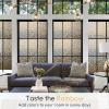 image:imagerabbitgoo Window Privacy Film with Installation Tools Stained Glass Window Film Rainbow Prism Decorative Glass Clings for Home Decor Static Cling Covering Sun Blocking 175 x 787Brown