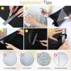 image:imagerabbitgoo Window Privacy Film with Installation Tools Stained Glass Window Film Rainbow Prism Decorative Glass Clings for Home Decor Static Cling Covering Sun Blocking 175 x 787Black