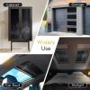 image:imagerabbitgoo Window Privacy Film with Installation Tools Stained Glass Window Film Rainbow Prism Decorative Glass Clings for Home Decor Static Cling Covering Sun Blocking 175 x 787Black