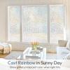 image:imagerabbitgoo Window Privacy Film with Installation Tools Stained Glass Window Film Rainbow Prism Decorative Glass Clings for Home Decor Static Cling Covering Sun Blocking 175 x 787Clear