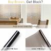image:imagerabbitgoo Window Privacy Film with Installation Tools Stained Glass Window Film Rainbow Prism Decorative Glass Clings for Home Decor Static Cling Covering Sun Blocking 175 x 787Brown