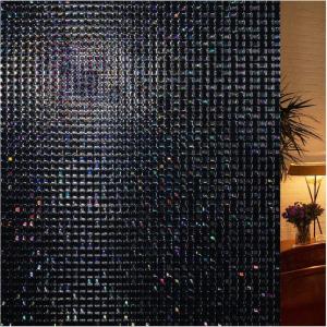 image:imagerabbitgoo Window Privacy Film with Installation Tools Stained Glass Window Film Rainbow Prism Decorative Glass Clings for Home Decor Static Cling Covering Sun Blocking 175 x 787Black
