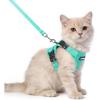 image:imagerabbitgoo Cat Harness and Leash Escape Proof Vest with 3 Adjustable Buckles Soft Comfortable Kitten Harness Easy to Wear Reflective for Safe Outdoor Walking Small GreenGreen