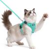 image:imagerabbitgoo Cat Harness and Leash Escape Proof Vest with 3 Adjustable Buckles Soft Comfortable Kitten Harness Easy to Wear Reflective for Safe Outdoor Walking Small GreenGreen