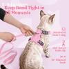 image:imagerabbitgoo Cat Harness and Leash Escape Proof Vest with 3 Adjustable Buckles Soft Comfortable Kitten Harness Easy to Wear Reflective for Safe Outdoor Walking Small GreenPink