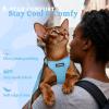 image:imagerabbitgoo Cat Harness and Leash Escape Proof Vest with 3 Adjustable Buckles Soft Comfortable Kitten Harness Easy to Wear Reflective for Safe Outdoor Walking Small GreenSky Blue