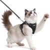 image:imagerabbitgoo Cat Harness and Leash Escape Proof Vest with 3 Adjustable Buckles Soft Comfortable Kitten Harness Easy to Wear Reflective for Safe Outdoor Walking Small GreenBlack